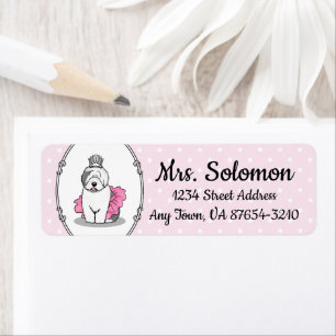 Girly Ballet Princess Old English Sheepdog Grey 1