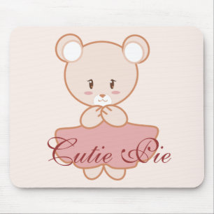 Girly Bear Mouse Mat
