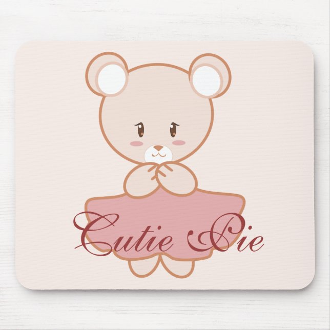 Girly Bear Mouse Mat (Front)
