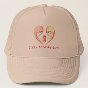 Girly BFF Karaoke Love Heart Trucker Hat