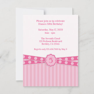 Girly Birthday Party Invitation