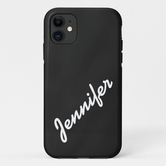 Girly, Black Chalkboard with Name iPhone 5 Case (Back)