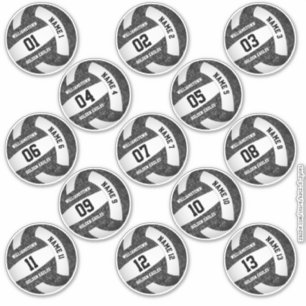 girly black white volleyball player names 13