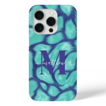 Girly Blue &Turquoise Leopard Animal Print Custom