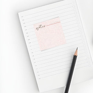 Girly Blush Pink Floral Notes—Cute Stationery Gift Post-it Notes