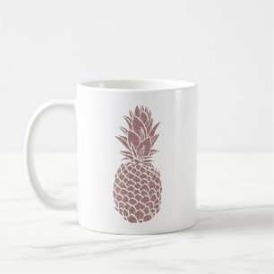 Girly Blush Pink Glitter Pineapple Sparkle Coffee Mug