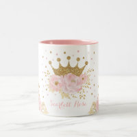 Girly Blush Pink Gold Crown Royal Princess