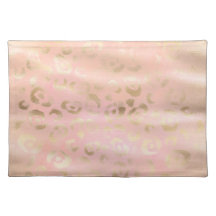 Girly Blush Pink Gold Leopard Animal