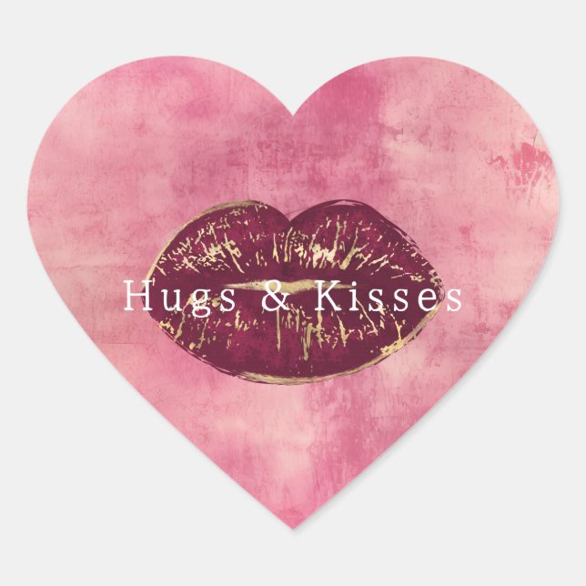 Girly Blush Pink Sparkle Glitter Hearts Heart Sticker (Front)