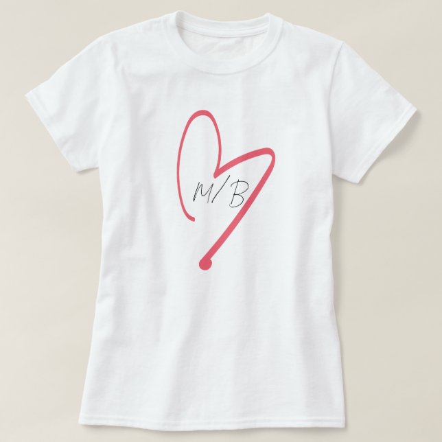 Girly Blush Pink Valentine's Day T-Shirt (Design Front)