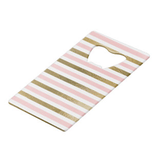 Girly Blush Pink, White and Gold Foil Pattern