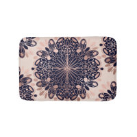 Girly Boho Rose Gold Blush Pink Navy Mandalas