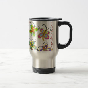 Girly Butterfly Travel Mug