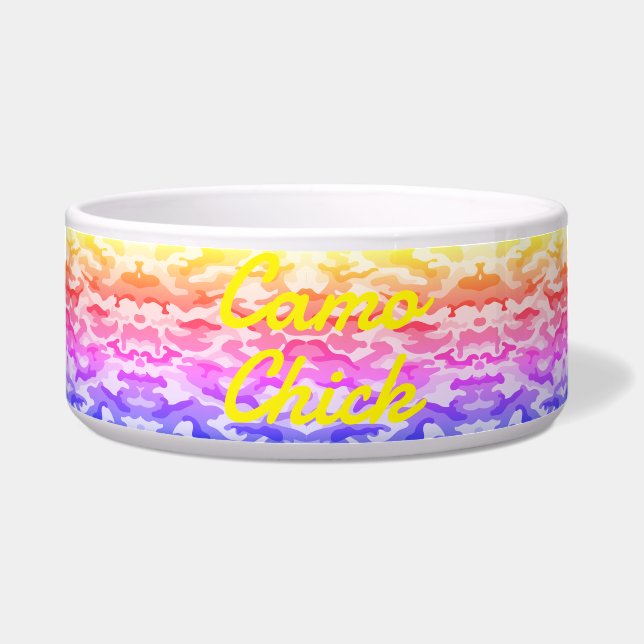 Girly Camouflage Pastels Monogram in Yellow | (Front)