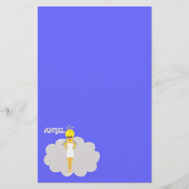 Girly Cartoon Angel Stationary Stationery (Front)