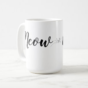 Girly Cat Lover's Meow Meow Kitty Coffee Mug