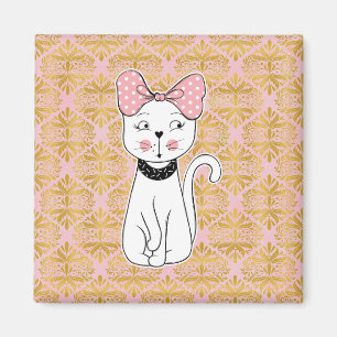 Girly Cat Magnet