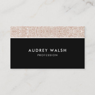 Girly Champagne pink glitter luxury professional Business Card