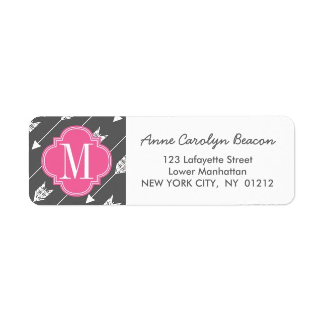 Girly Charcoal & Pink Arrows Custom (Front)