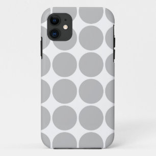 Girly Chic Accessory Party Treat Silver Polka Dots iPhone 11 Case