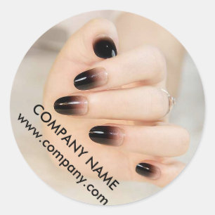 girly chic elegant manicure nails nail salon classic round sticker