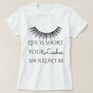 Girly Chic Eyelashes Design T-Shirt