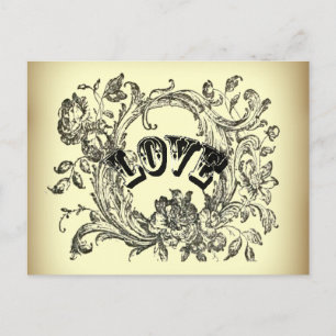 girly chic flourish swirl pastel colours victorian postcard