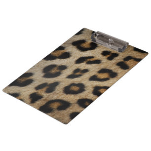 Girly chic leopard fur animal print pattern trendy clipboard