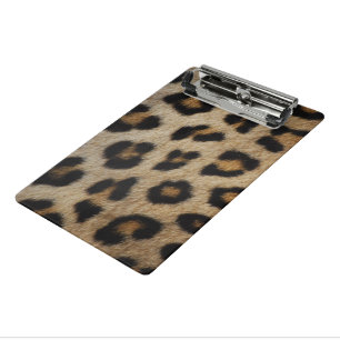 Girly chic leopard fur animal print pattern trendy mini clipboard