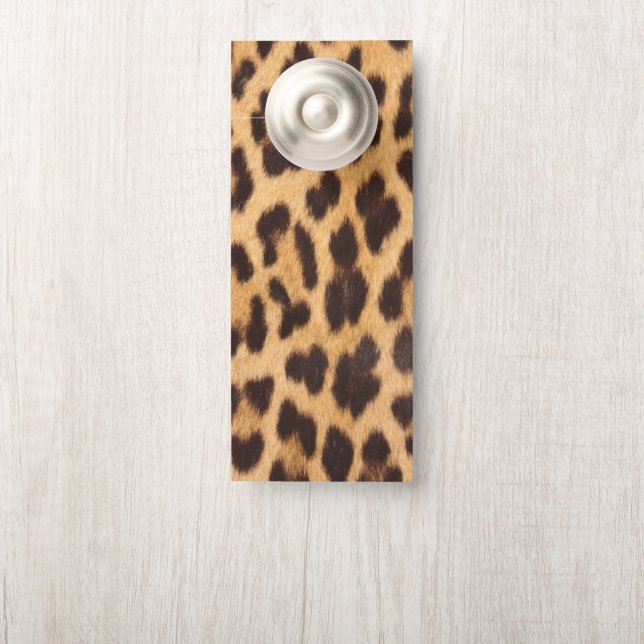 girly chic leopard print do not disturb door hanger (On Knob)