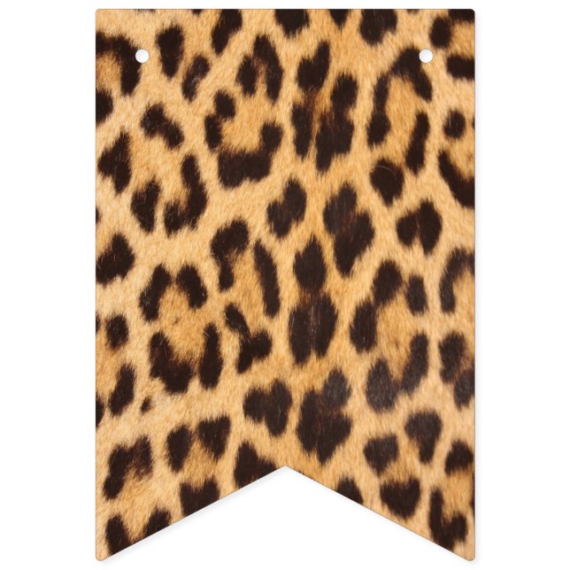 girly chic leopard print wild safari party bunting  (First Flag)