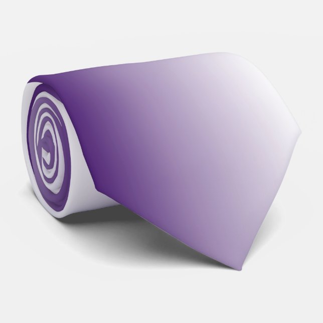 Girly Chic minimalist ombre lilac lavender purple Tie (Rolled)
