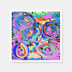 Girly Chic Modern Colourful Cocktail Paper Napkins