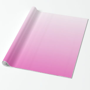 girly chic monograms blush pink ombre magenta wrapping paper