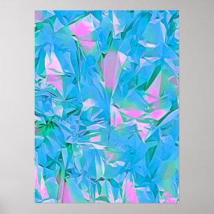 Girly Chic Romantic Soft Blue Aesthetic Poster