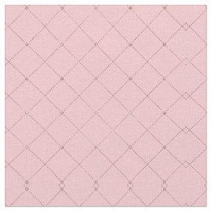Girly Chic Simple Rose Gold Pink Diamond Geometric Fabric