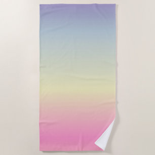 girly chic unicorn pink purple pastel rainbow beach towel