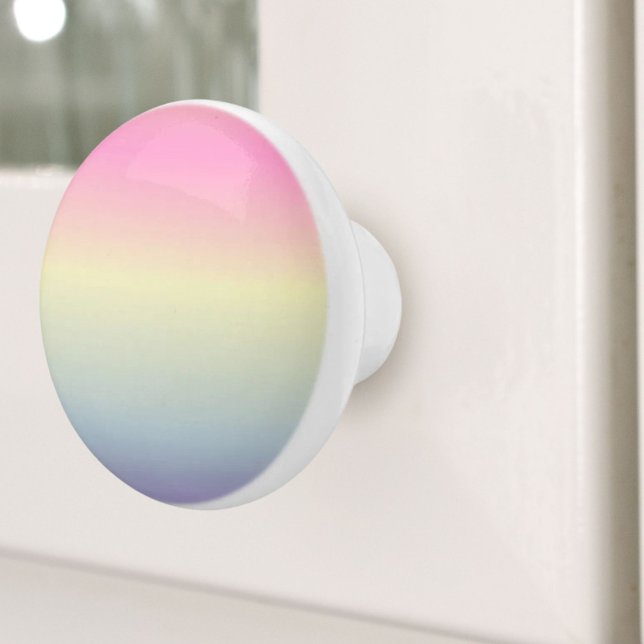girly chic unicorn pink purple  pastel rainbow ceramic knob (girly chic unicorn pink purple pastel rainbow ceramic knob)
