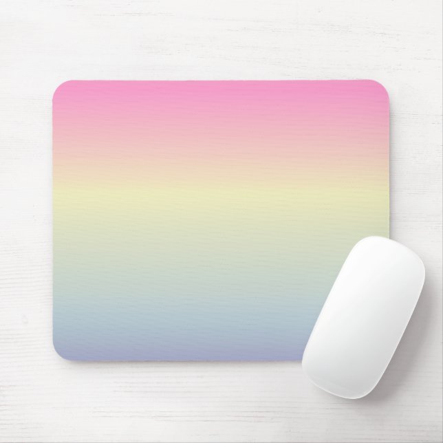 girly chic unicorn pink purple  pastel rainbow mouse mat (With Mouse)