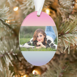girly chic unicorn pink purple  pastel rainbow ornament