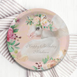 Girly Chic Watercolor Floral Unicorn Personalised Paper Plate<br><div class="desc">This modern design features a pretty unicorn with a crown of watercolor flowers. Personalised with your name and party details by editing the text in the text box provided. #unicorns #unicorn #unicornparty #unicornlove #party #kids #1stbirthday #unicornlover #unicornlife #unicornlovers #love #unicornstuff #christmas #unicorndreams #unicornvibes #unicornstyle #loveunicorns #cute #unicorngirl #unicornmagic #smallbusiness #iloveunicorns...</div>