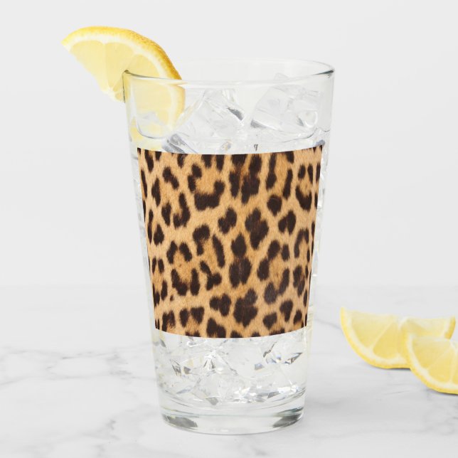 girly chic wild leopard print glass (Front Ice)