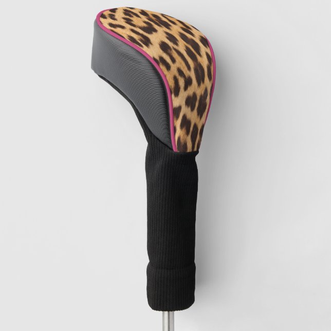 girly chic wild safari fashion leopard print golf head cover (Angled)