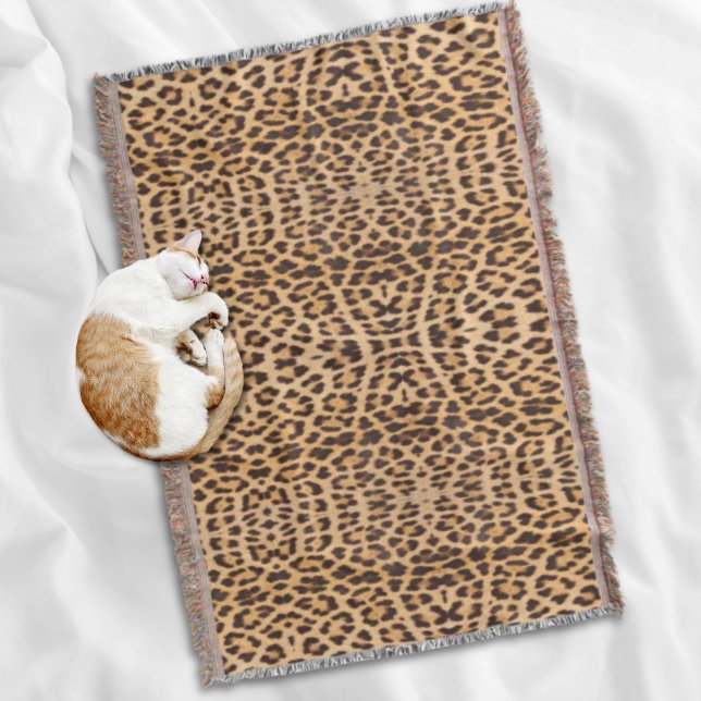girly chic wild safari fashion leopard print throw blanket (girly chic wild safari fashion leopard print throw blanket)