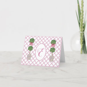Girly Chinoiserie Ginger Jar Jars Topiary  Thank You Card