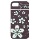 Girly Chocolate Mint Floral Monogram iPhone5