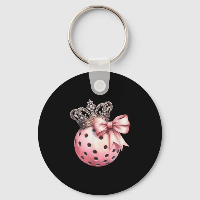 Girly Ckleball Princess Queen Crown For Women  Key Ring (Front)