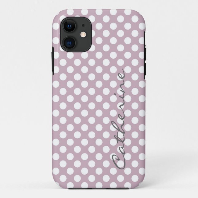 Girly, classic pastel light pink polka dots Case-Mate iPhone case (Back)