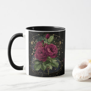 Girly collage – blood red roses mug