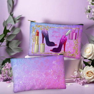 Girly Colorful Pink Fashion Makeup Holder  Accessory Pouch